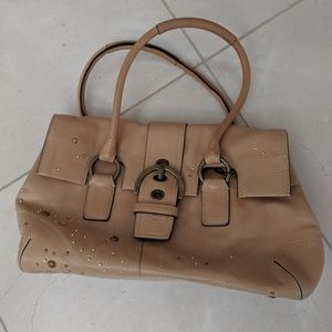 Coach Tan Leacher Shoulder Bag